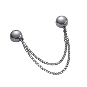 Magnetic pants cuffs cinch clips with double chain clothing hem fixator tool main view