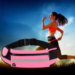 Wasserdichte Lauf-Bauchchtasche Fitness Marathon Sport Fanny Pack Mit Wasserflaschenhalter Reflexstreifen Für Herren Damen