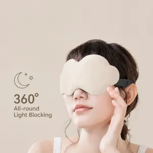 Cloud 3D contoured sleep eye mask for men and women, blackout breathable sleeping blindfold.