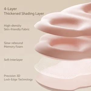 Cloud 6D 3D contoured sleeping eye mask with multi-layer block-out shading for nap and travel.