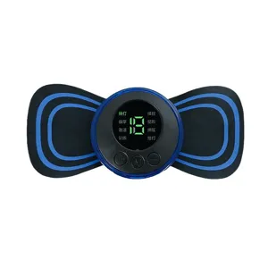 Portable EMS micro-current mini butterfly cervical spine and body massage patch device.