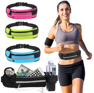 Multifunktionaler Laufgürtel wasserdichte Sport Fitness Hüfttasche für Handy Trinkflasche.
