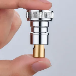 Washing machine water tap connector adapter with anti-drop and auto water stop valve.