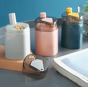 Portastuzzicadenti automatico con coperchio trasparente per la cucina e la casa.