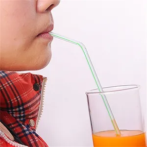Disposable plastic drinking straws bendable flexible colorful beverage milk tea juice straws