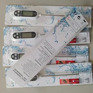 Thermometre de cuisine numerique avec sonde en acier inoxydable pour viande BBQ cuisson