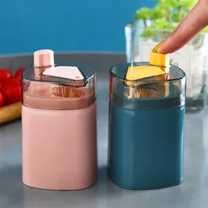 Portastuzzicadenti Pop Up Automatico Creativo Soggiorno Domestico Tipo a Pressione Dispenser di Stuzzicadenti Contenitore di Plastica Portatile