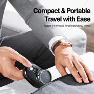 Portable mini electric shaver for men, rechargeable pocket-sized travel grooming razor.