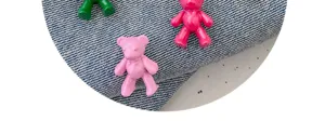 Cute bear waist buckle for jeans adjustable pin pants tightening accessories decorative buttons.