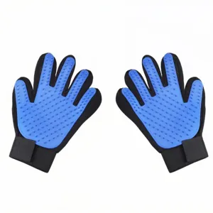 Pet grooming glove for cats and dogs hair removal brush gentle deshedding massage mitt