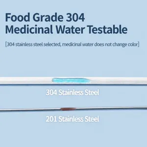 Stainless steel barbecue skewers commercial grade metal grilling sticks for camping.