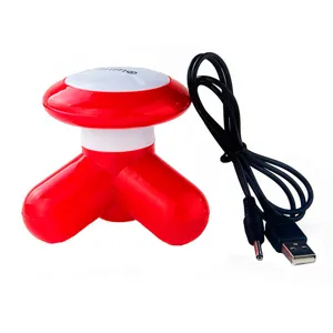 Mini masseur électrique portable appareil de relaxation corporelle avec câble USB rouge blanc