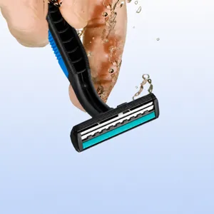Disposable manual razor for men and women, travel portable shaving tool with smooth blades.