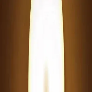 Detail view of the LED automatic sensor night light emitting soft warm light for bedroom stairs.