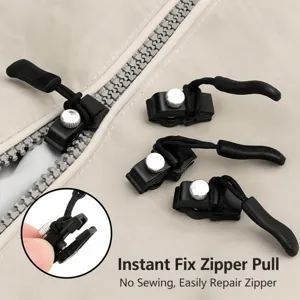 Universal detachable zipper repair kit for bags and clothes, easy installation replacement tool.
