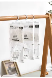 Hanging moisture absorption bags for closet wardrobe dehumidifier 500ml capacity 3pcs