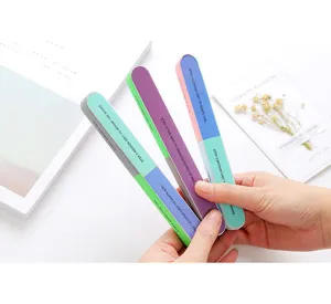 Professional multi-sided nail file and sponge buffer set for manicure shaping and polishing.