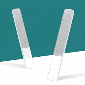 Lima per Unghie in Vetro Nano Strumento di Manicure Professionale a Doppia Faccia Striscia di Lucidatura Trasparente per Cura delle Unghie