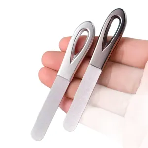 Stainless steel nail file set dual sided professional manicure nail care tools for salon and home