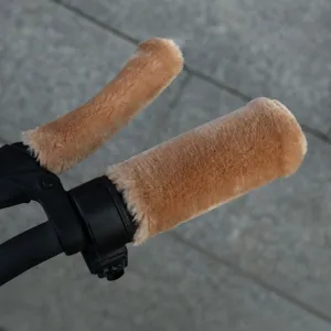 Winter plush handlebar covers for motorcycle electric bike warm anti-slip universal grips