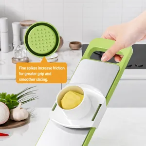 Multi-functional kitchen vegetable slicer and potato shredder grater for household use.