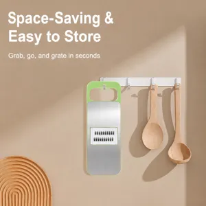 Household multi-functional kitchen grater and vegetable slicer for easy food prep.