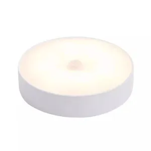 Rechargeable motion sensor night light, smart LED bedside lamp for hallway, stairs, and bedroom.