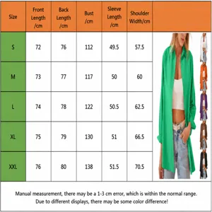 2024 autunno donne casual largo colore caramella camicia cardigan manica lunga tabella