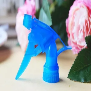 Blue plastic spray bottle trigger replacement nozzle head for gardening and watering.