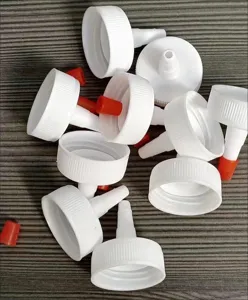 Tapones de botella de repuesto de plástico universales con boquillas rojas, antifugas.