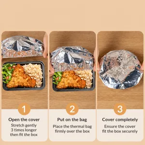 Couvercle en aluminium extensible film de fraicheur cuisine plat isolation thermique