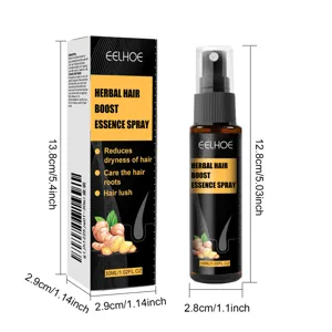 EELHOE herbal hair boost essence spray with roller for nourishing scalp and hair roots care.