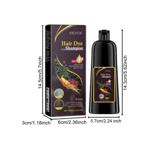 EELHOE haarfarbe shampoo 100ml schwarzes haar pflege nahrhafte kräuter formel flüssige flasche