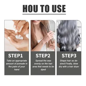 Temporäres Haarfachs Styling Wachs für Frauen und Männer,einfache Anwendung und leicht auswaschbar.