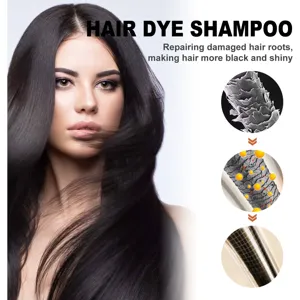 Professionelles Haarfärbe-Shampoo zur Reparatur von Haarwurzeln für glänzendes Haar.