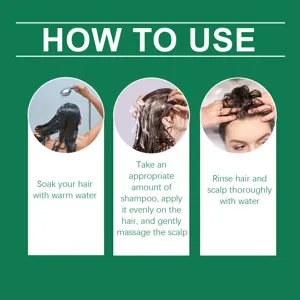 Tea tree shampoo usage guide instruction detail graphic step by step hair washing instructions