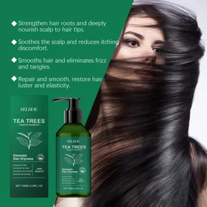 Tea tree smoothing shampoo repairs dry hair, nourishes scalp and controls frizz effectively.