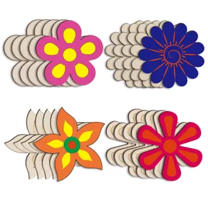 Formes de fleurs en bois inachevées pour la peinture DIY et les projets créatifs
