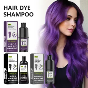 Pflanzenessenz Haarfärbe Shampoo 3 in 1 Nährende Glatte Haarpflege Natürliches Farbshampoo Für Damen Und Herren