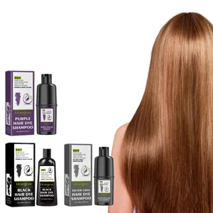 Hoegoa 3 in 1 Haarfärbe-Shampoo Kräuterpflege professionelle Haarfärbung 100ml