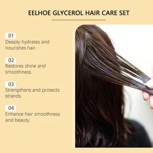 Eelhoe Glyzerin Haarpflege Set Detail zeigt tiefenwirksame Feuchtigkeit und Glanz.