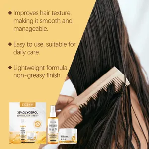 EELHOE 35% Glycerol Haarpflege-Set mit nährendem Spray und Haarmaske für glattes und gesundes Haar.