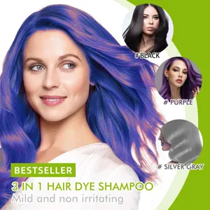 Hoegoa 3 in 1 Haarfärbe Shampoo sanfte pflanzliche pflegende Formel für strahlendes Haar