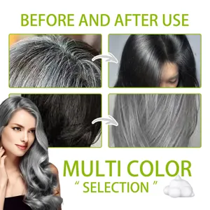 Pflanzliches Haarfärbe-Shampoo für einfache Coloration und pflegende Haarpflege Farbenauswahl.