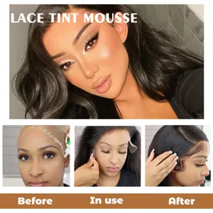 Lace tint mousse for wigs, natural color melting spray, easy coloring and quick dry.