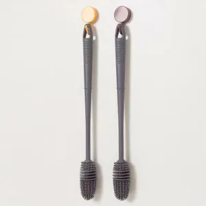Silicone Long Handle Cup Cleaning Brush Bottle Cleaning Brush With Soft Silicone Bristles And Hanging Hole For Kitchen Home Use