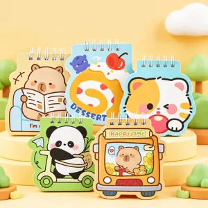 Cute Mini Cartoon Animal Spiral Notebook Portable Pocket Memo Pad Aesthetic Stationery