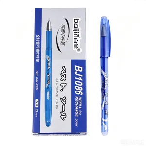 Löscher Gelschreiber 0.5mm feine Spitze blaue Tinte glattes Schreiben Büro Schulbedarf Box