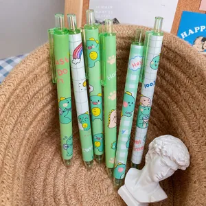 Cute dinosaur gel pen 0.5mm black ink neutral pen cartoon student stationery supplies