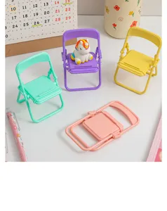 Mini chaise pliante support de téléphone mignon décoration de bureau support portable